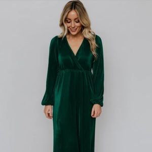 Baltic Born Venus Forest Pleated Maxi Dress